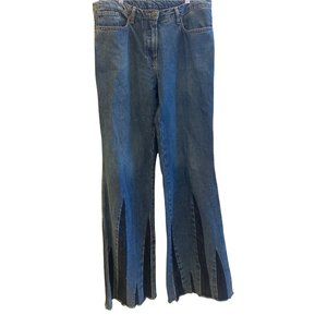 PLEIN SUD JEANIUS WIDE LEG JEANS 10 FRANCE EXCELLENT USED CONDITION